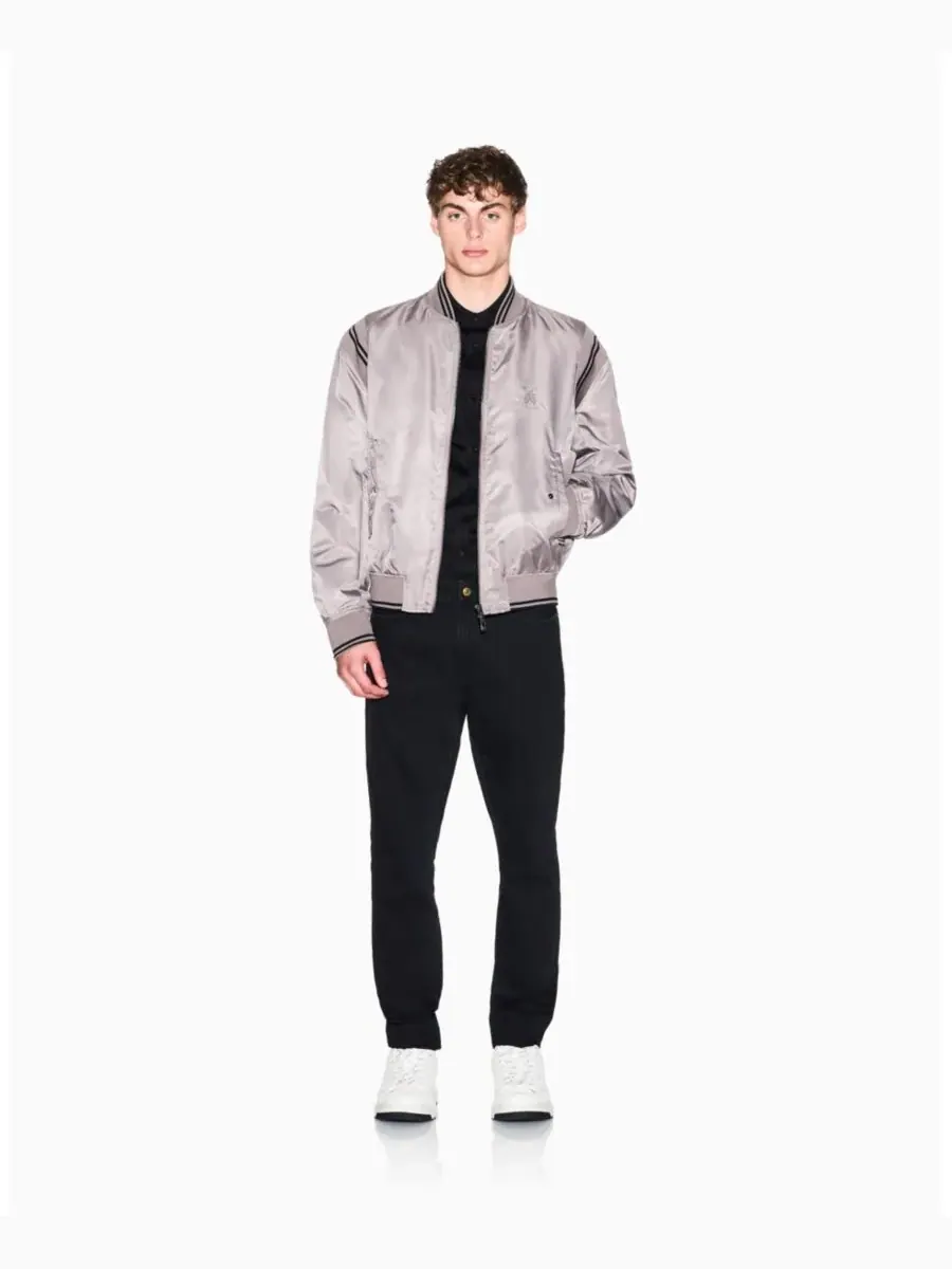Мужская рубашка с длинными рукавами, ребристым воротником и отделкой A|X Armani Exchange — изображение 2 из 5, черный