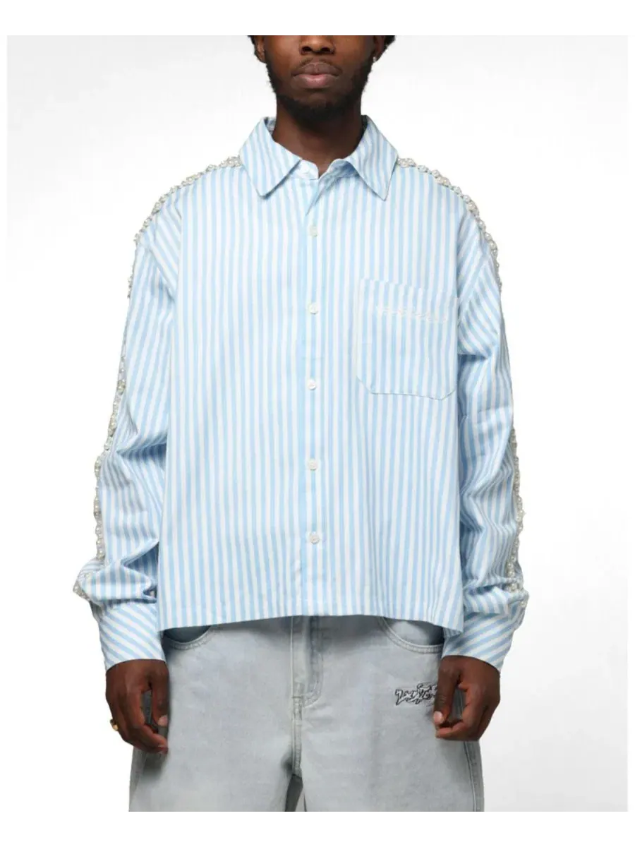 Длинный рукав с полным пуговичным фронтом, модель Pearl Button Up Shirt Loiter — изображение 1 из 6, нет цвета