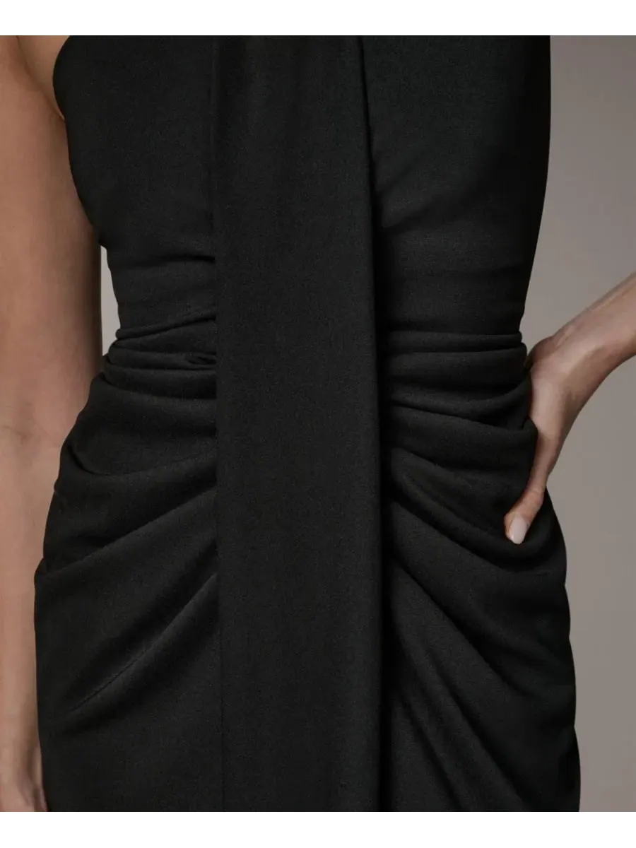 Платье макси с эффектным корсетом Donna Karan New York — изображение 4 из 6, черный