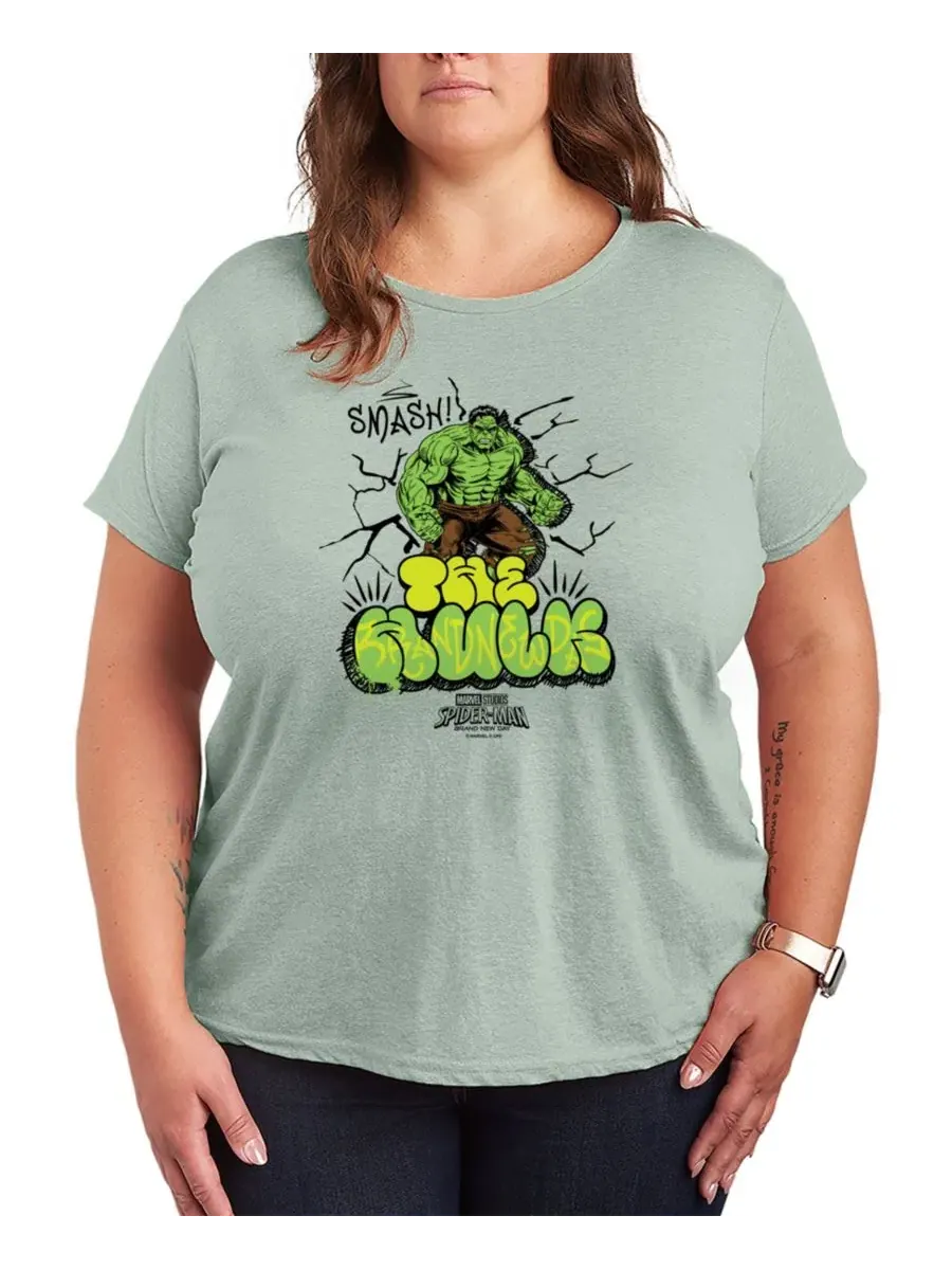 Футболка с принтом Spider-Man Brand New Day The Hulk Hybrid Apparel — изображение 1 из 3, зеленый
