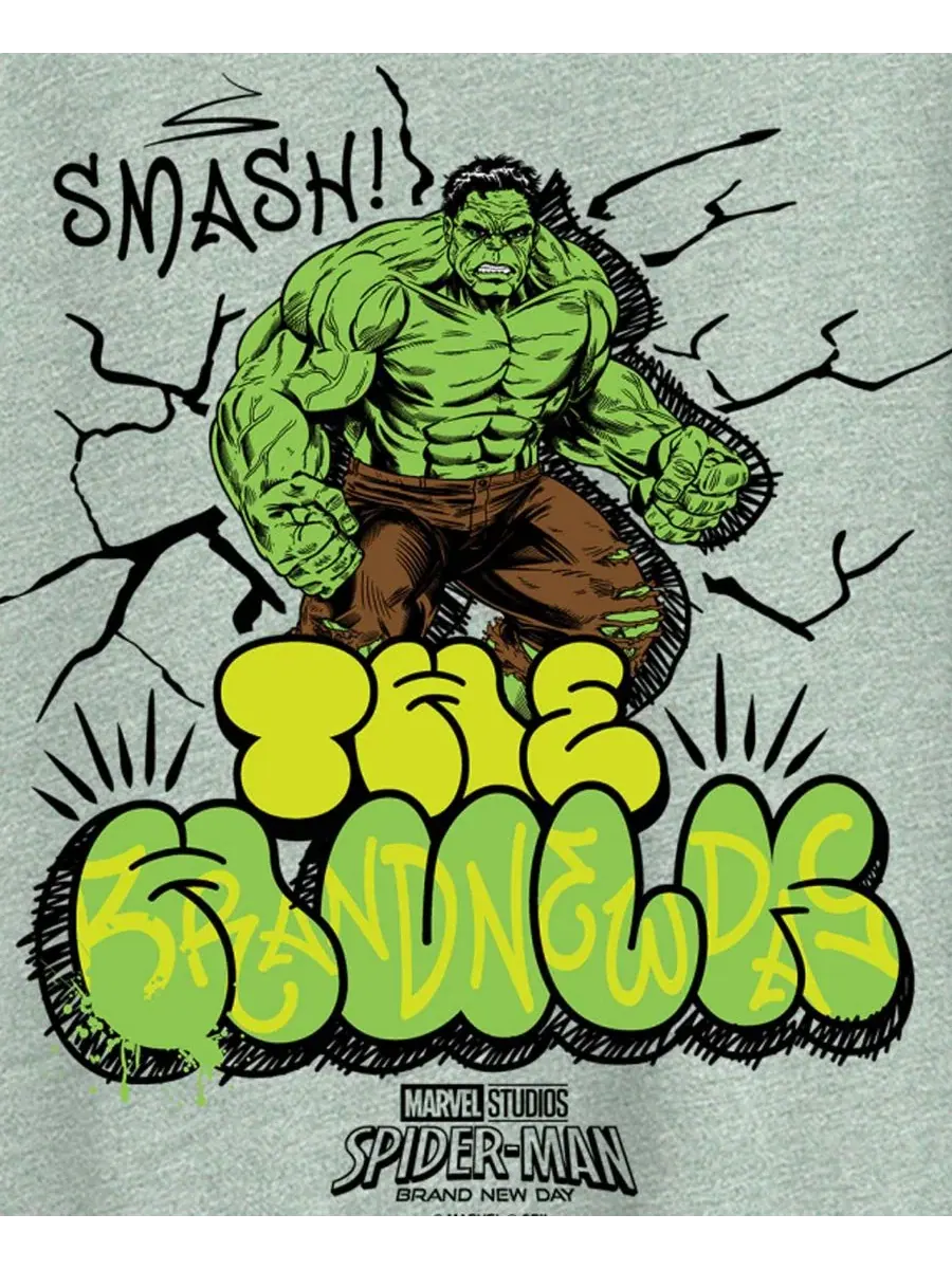 Футболка с принтом Spider-Man Brand New Day The Hulk Hybrid Apparel — изображение 3 из 3, зеленый
