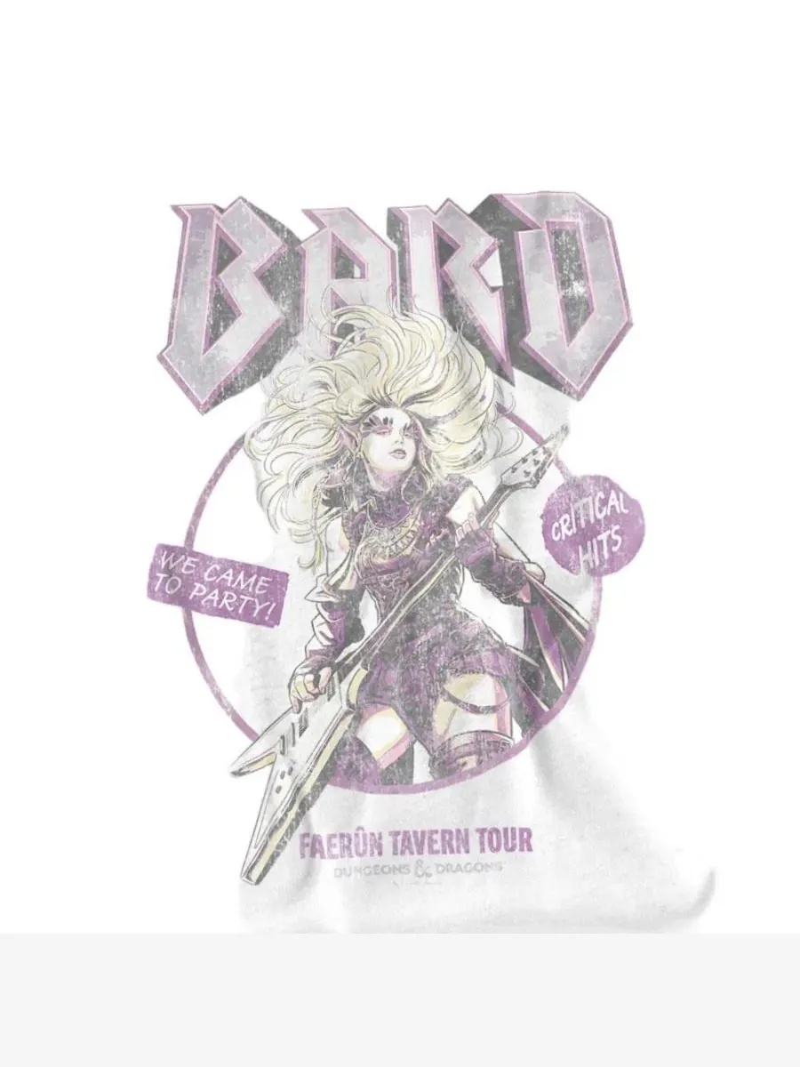 Футболка с длинным рукавом Bard Glam Rock Tour D&D — изображение 2 из 3, белый
