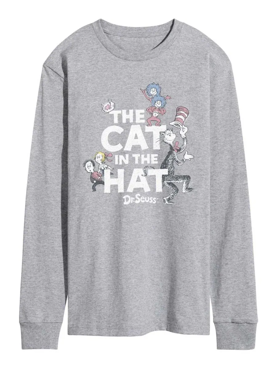 Футболка с длинным рукавом с принтом Cat In Hat and Things AIRWAVES — изображение 1 из 3, приглушенный
