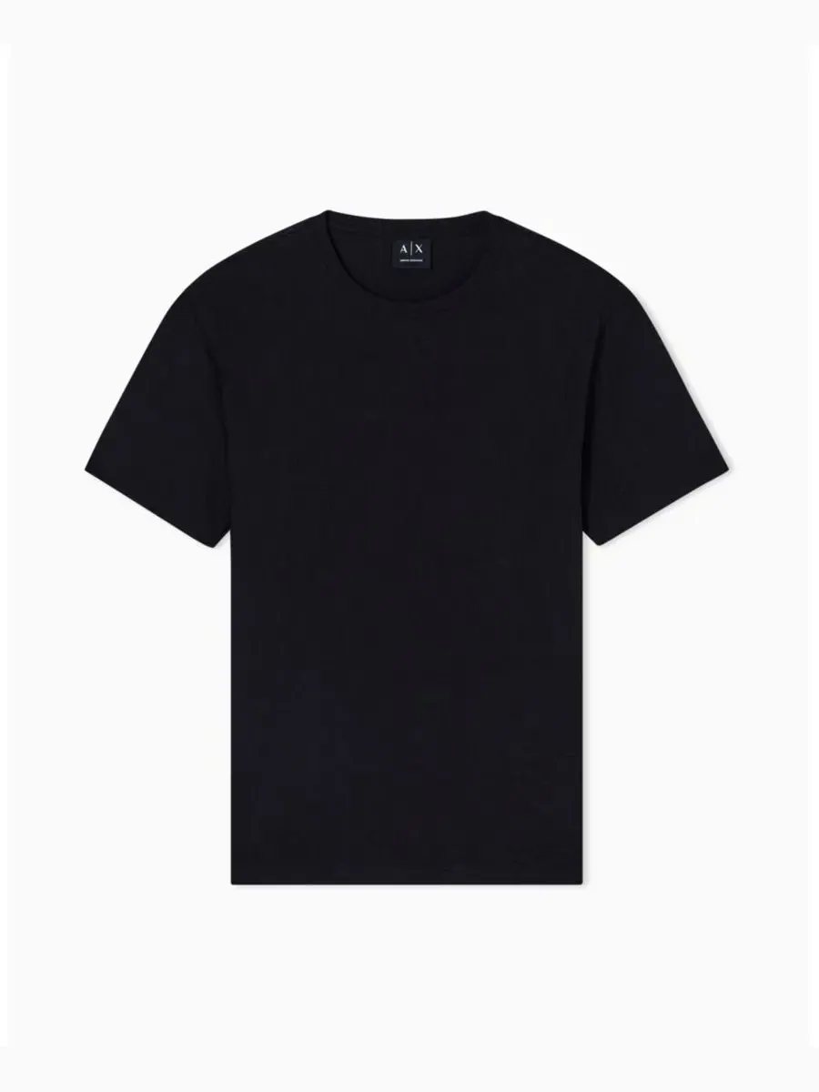 Футболка с принтом All Over Logo из мерсеризованного хлопка A|X Armani Exchange — изображение 5 из 5, черный