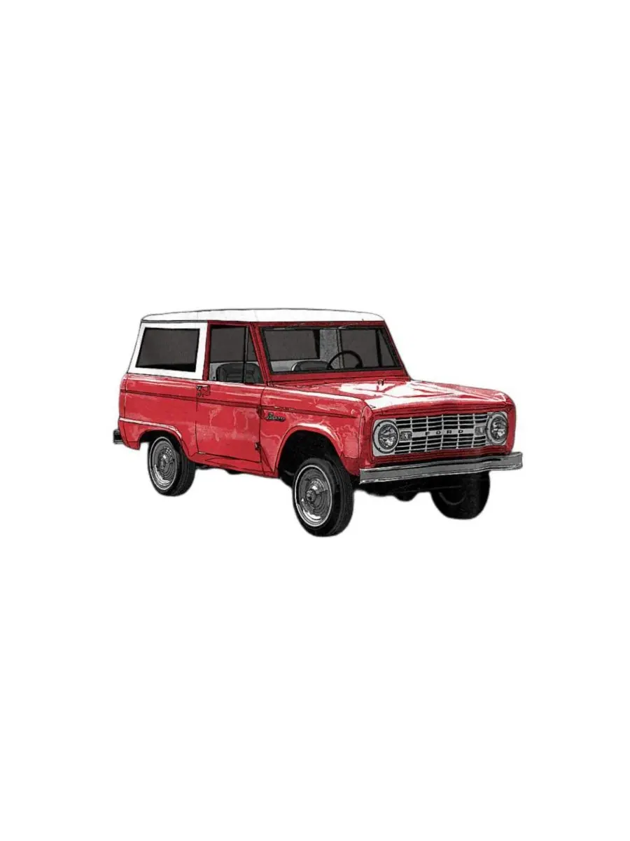 Футболка с принтом Ford Bronco Mustang — изображение 2 из 3, темно-серый