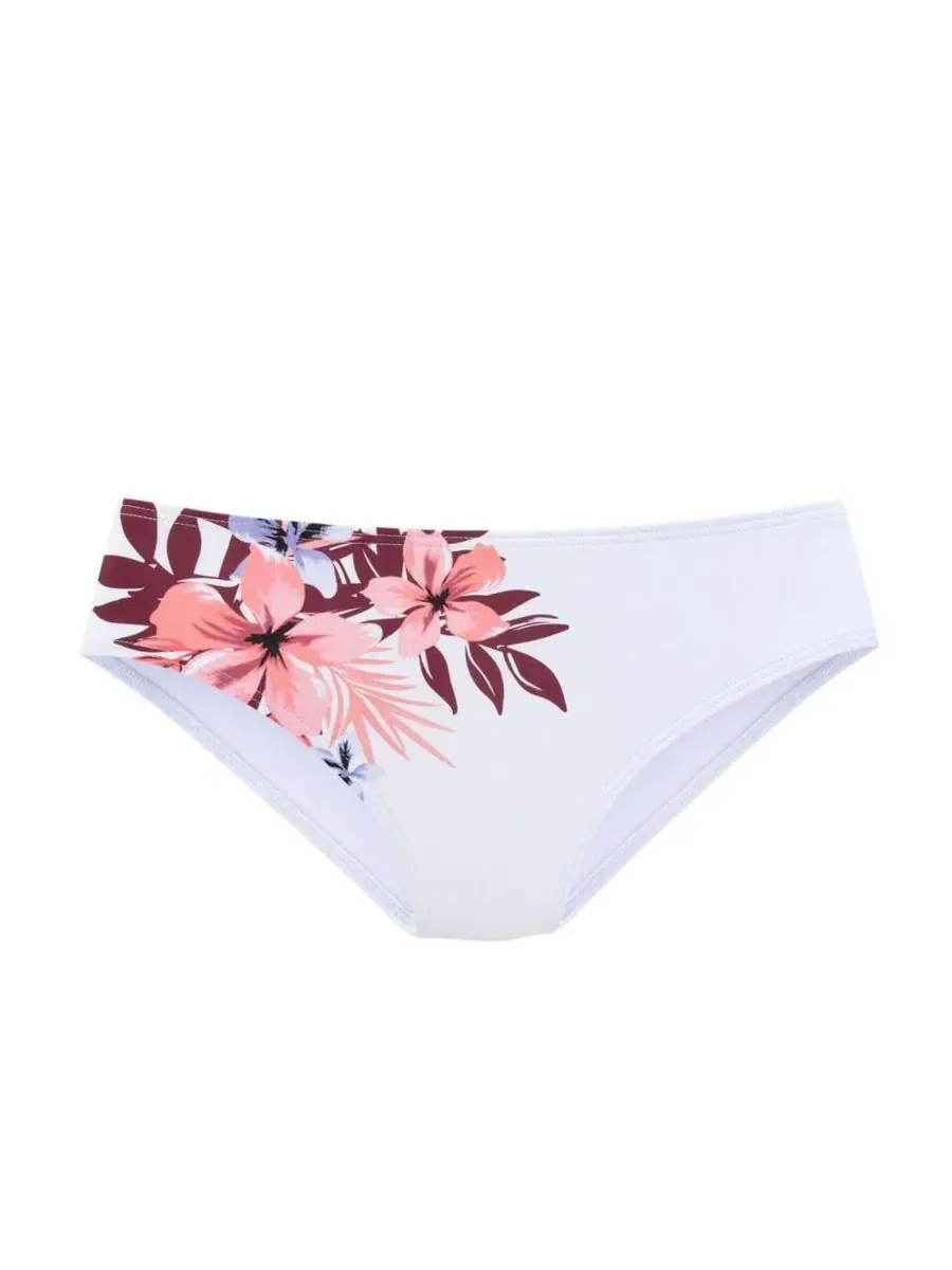 Плавки бикини с принтом Women's Floral Print Bikini Swimsuit Bottom LASCANA — изображение 6 из 7, кремовый мульти