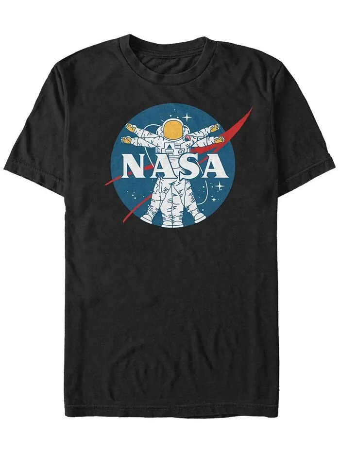 Мужская футболка NASA Vitruvian Astronaut с короткими рукавами Fifth Sun — изображение 1 из 1, черный