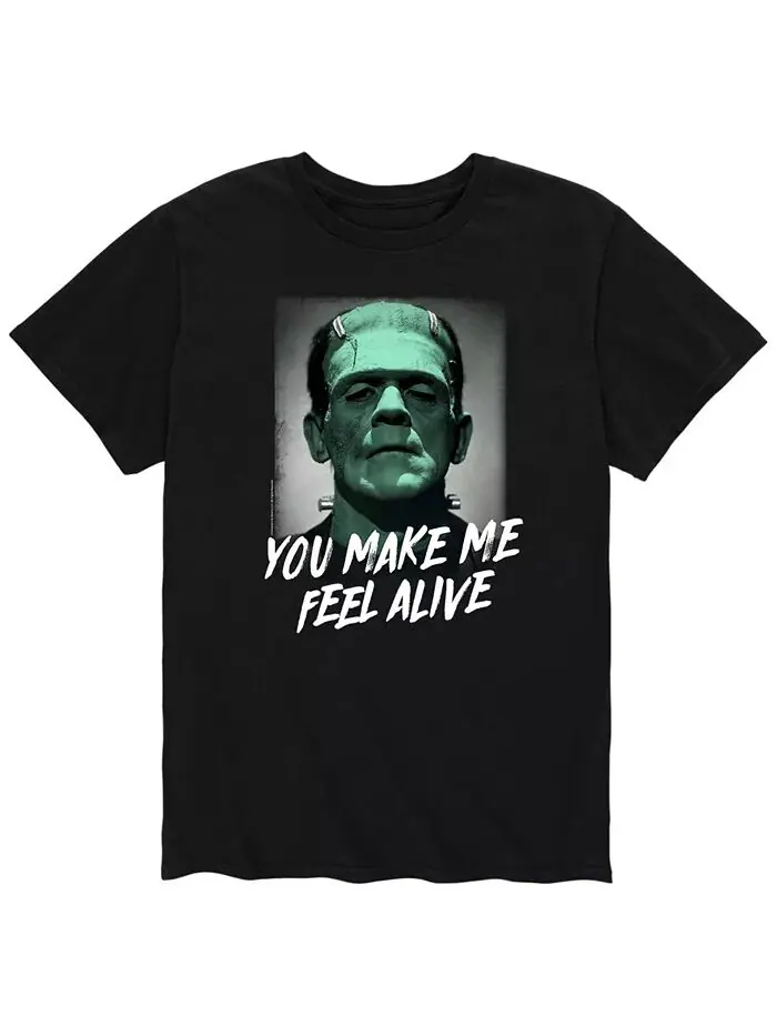 Мужская универсальная классическая футболка Monster Feel Alive AIRWAVES — изображение 1 из 2, черный