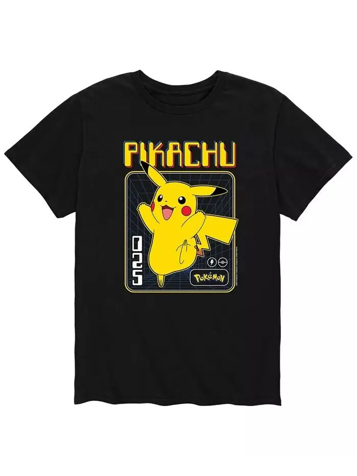 Мужская футболка Pokemon Pikachu 025 AIRWAVES — изображение 1 из 2, черный