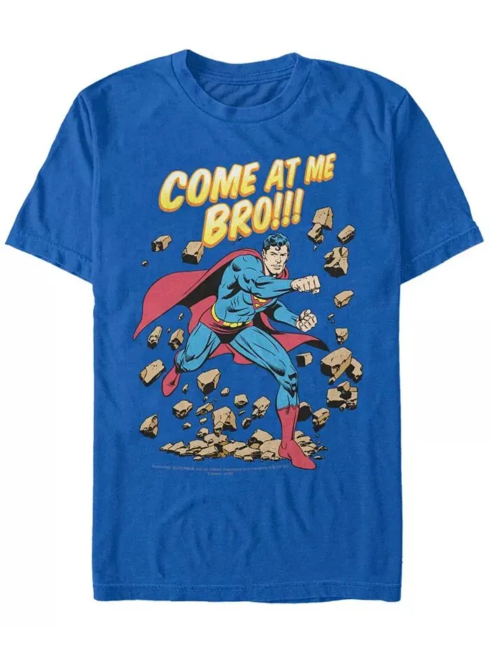 Футболка с коротким рукавом DC Men's Superman Come At Me Bro Fifth Sun — изображение 1 из 1