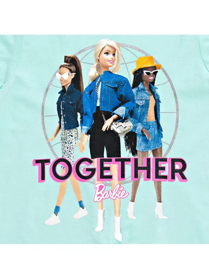 Футболки для девочек, 3 шт. в наборе Barbie — изображение 5 из 8, черный