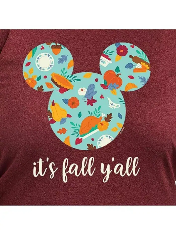 Футболка-пуловер Disney Fall Yall Graphic Plus Size Hybrid Apparel — изображение 3 из 3, красный