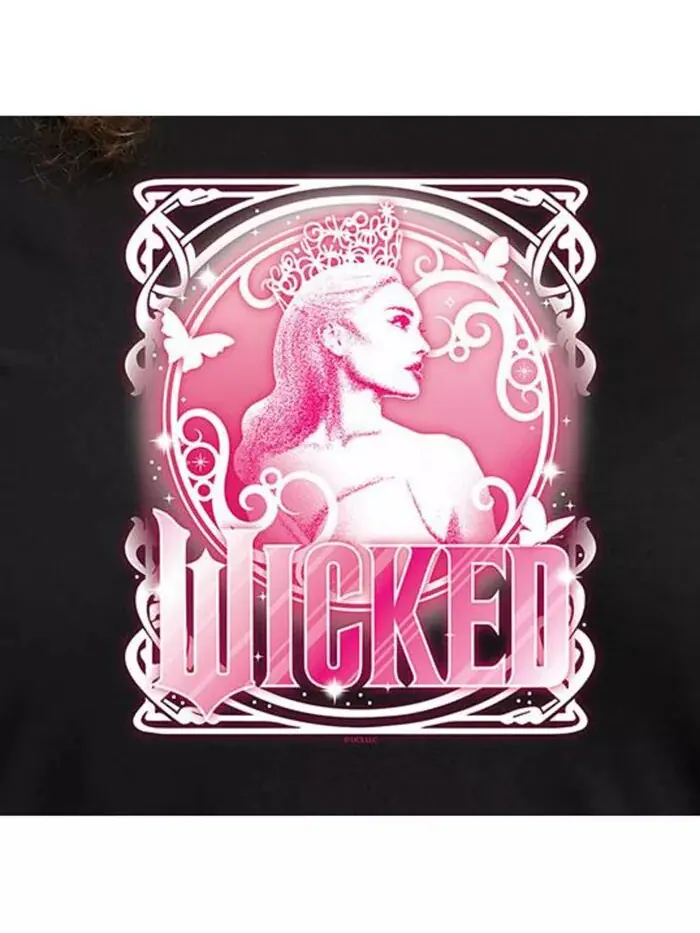 Футболка с круглым вырезом и принтом Wicked Glinda Plus Size Hybrid Apparel — изображение 2 из 3, черный