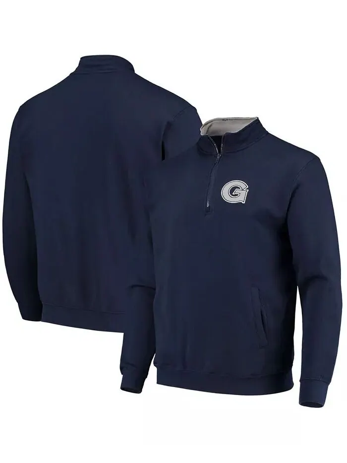Мужская толстовка Georgetown Hoyas Tortugas Logo с застежкой-молнией на четверть Colosseum — изображение 1 из 5, темно-синий