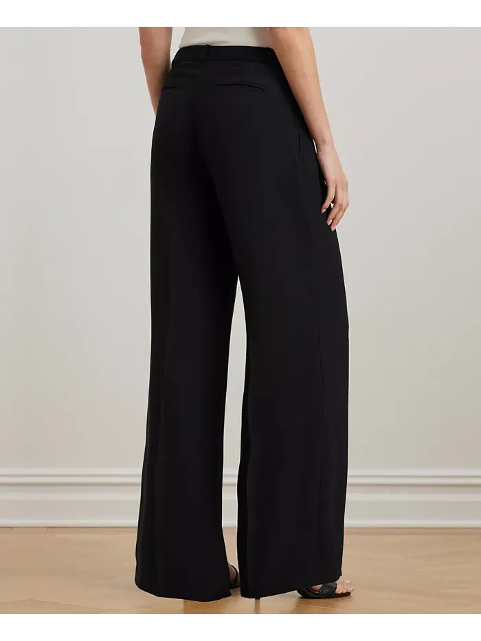 Женские широкие брюки из двустороннего жоржета Lauren Ralph Lauren — изображение 3 из 7, черный