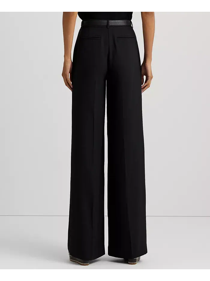 Женские широкие брюки из двустороннего жоржета Lauren Ralph Lauren — изображение 6 из 7, черный