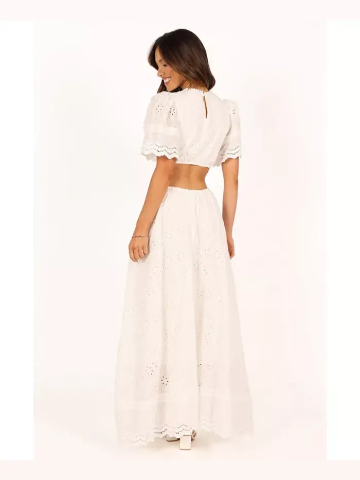 Женское платье макси Merletto Cut Out Petal and Pup — изображение 6 из 6, белый