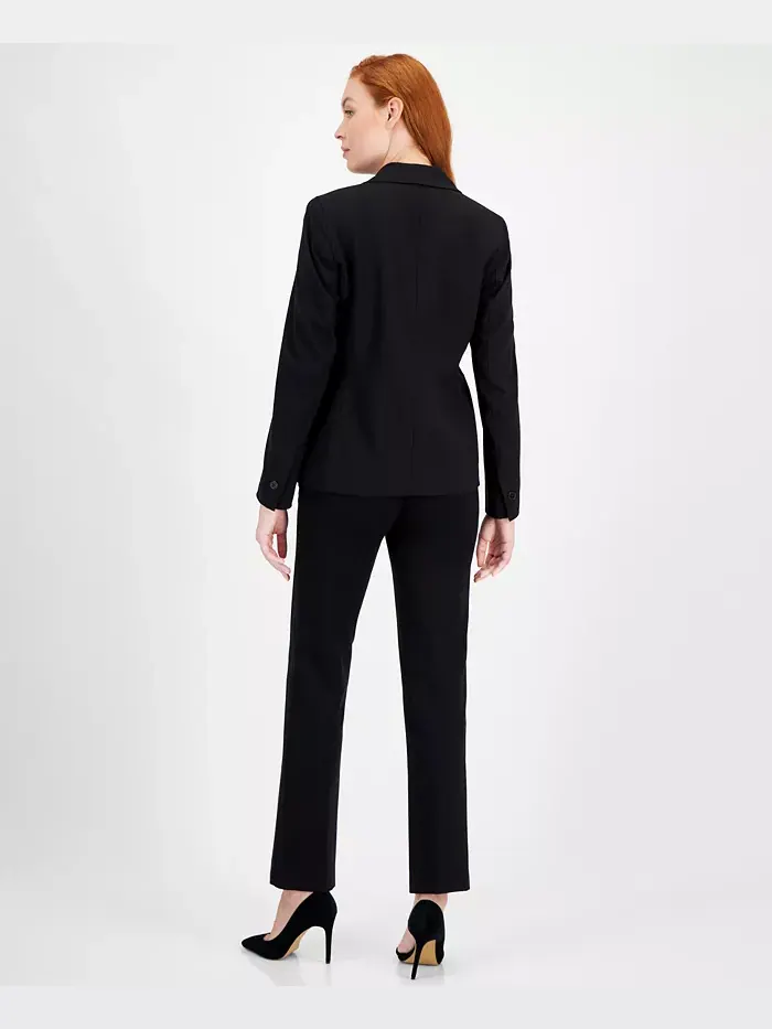 Однобортный пиджак с лацканами Anne Klein — изображение 4 из 4, черный