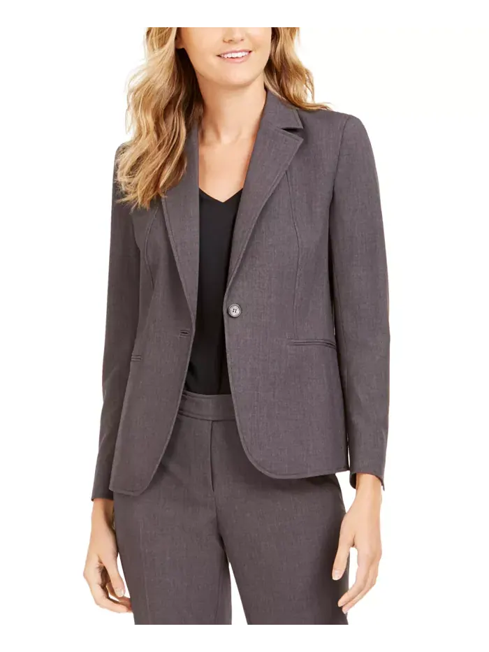 Однобортный пиджак с лацканами Anne Klein
