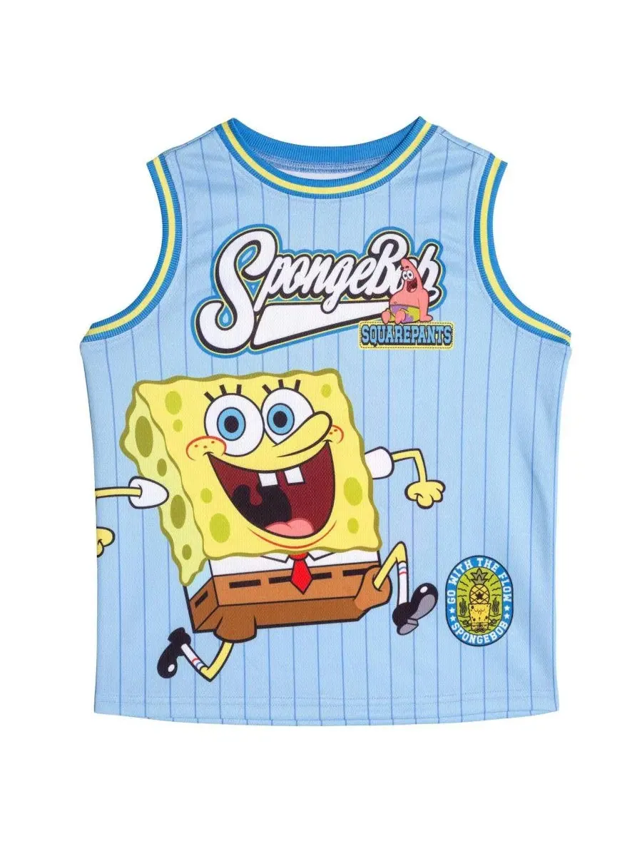 Спортивный комплект из майки и шорт для мальчика SpongeBob SquarePants — изображение 3 из 3, светлый синий