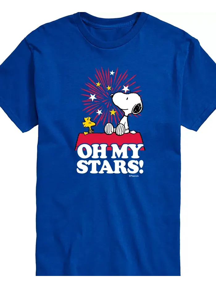 Мужская футболка с коротким рукавом Peanuts Snoopy Oh My Stars AIRWAVES — изображение 3 из 3, синий