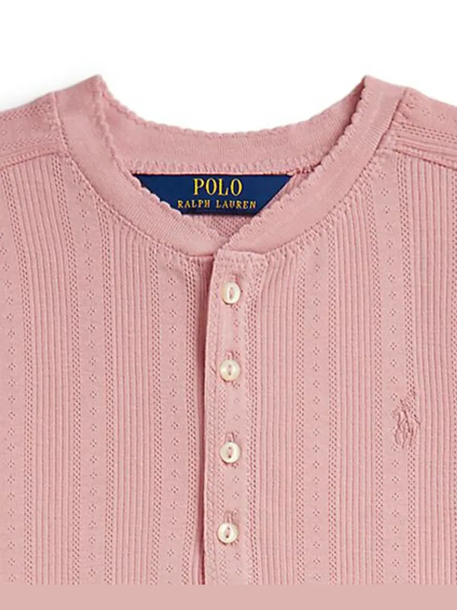 Платье-рубашка с коротким рукавом Polo Ralph Lauren — изображение 3 из 3, розовый/бежевый