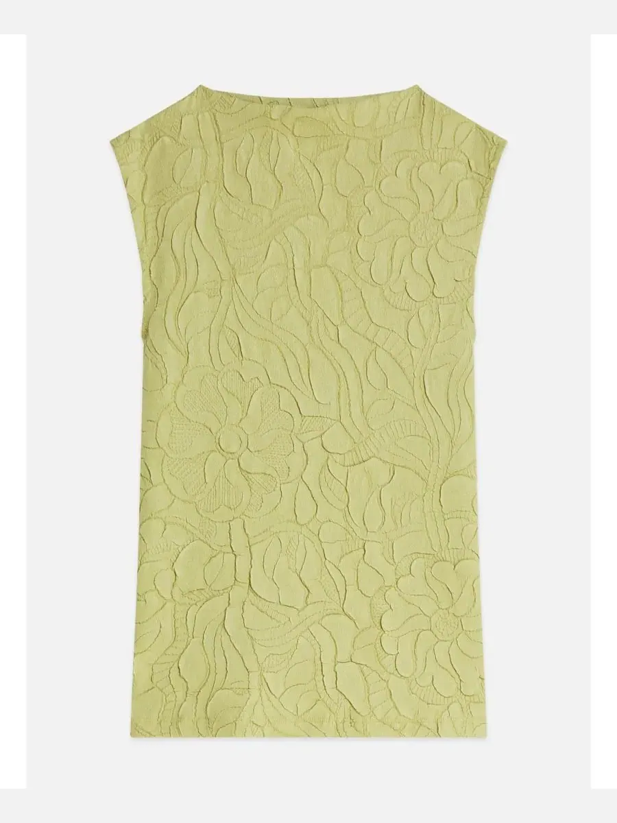 Матовое топ с плиссировкой и высоким воротом, без рукавов SCOTCH & SODA, Beechnut — изображение 4 из 5