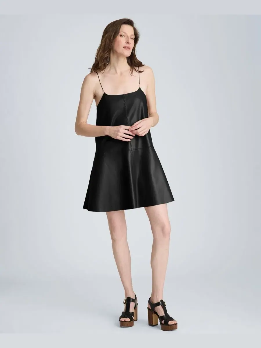 Платье мини на тонких бретелях Kenneth Cole — изображение 4 из 6, черный
