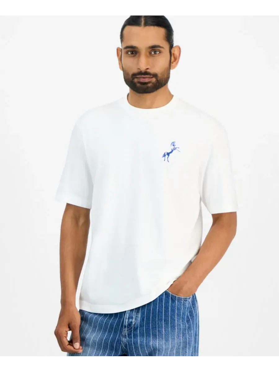 Футболка с графичным принтом Noxwash Graphic Crewneck Hugo Boss — изображение 1 из 4, белый
