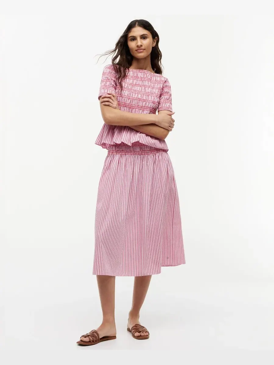 Юбка-миди Tommy Hilfiger — изображение 1 из 4, розовый мульти