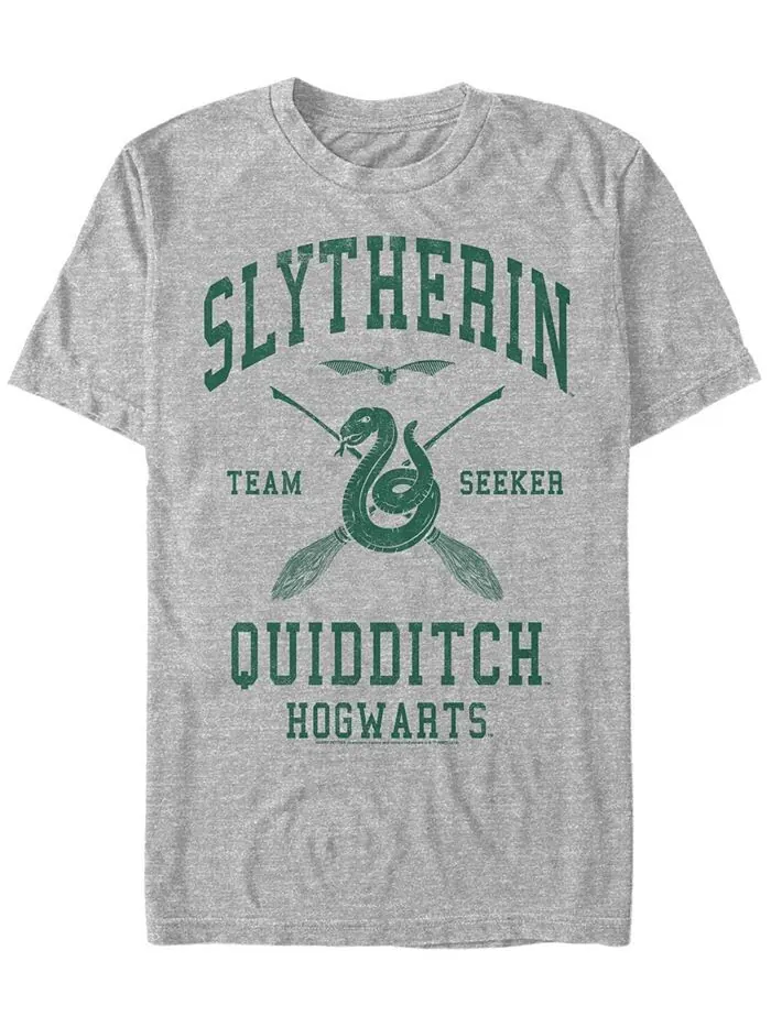 Мужская футболка Slytherin Seeker с короткими рукавами и круглым вырезом Fifth Sun — изображение 1 из 1, приглушенный