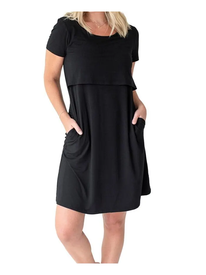 Женская одежда Eleanora Maternity & Платье для кормления Kindred Bravely — изображение 1 из 3, черный