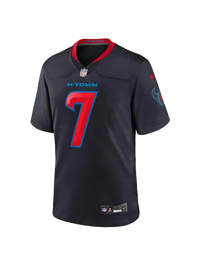 Мужская игровая джерси C.J. Stroud Houston Texans вторая альтернативная — изображение 2 из 3, синий