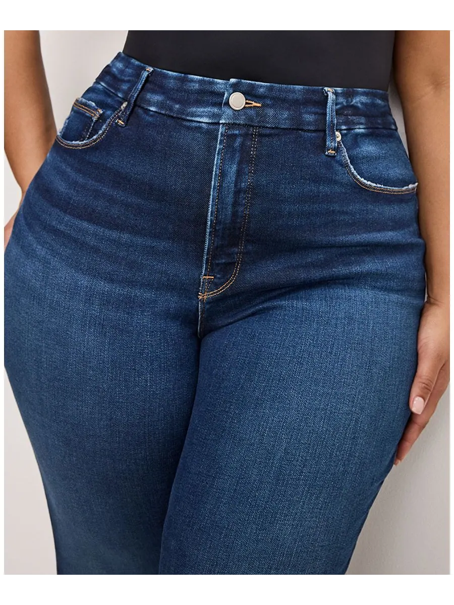 Женские джинсы Soft Tech Good Classic Bootcut, стандартные и большие размеры Good American — изображение 10 из 10, индиго