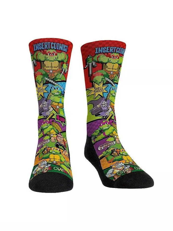 Мужские и женские носки Черепашки-ниндзя Game Time Crew Socks Rock 'Em — мульти