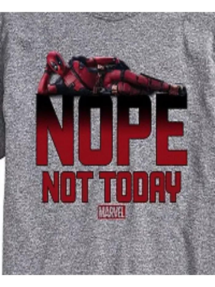 Мужская футболка с коротким рукавом Deadpool "Nope Not Today" AIRWAVES — изображение 3 из 3, серый