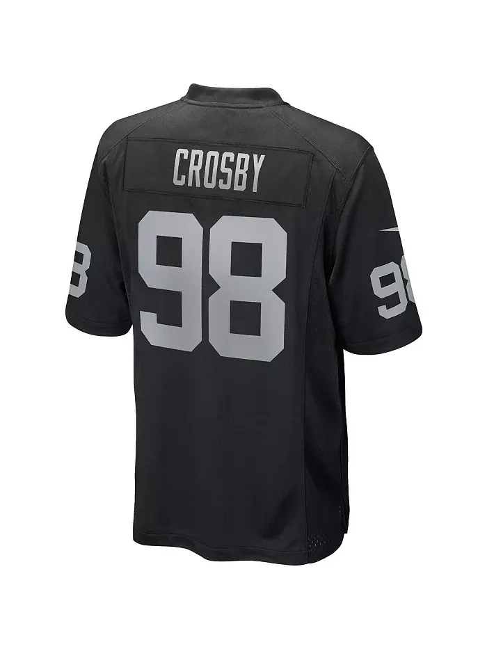 Мужская альтернативная игровая футболка Maxx Crosby Las Vegas Raiders Nike — изображение 2 из 3, черный