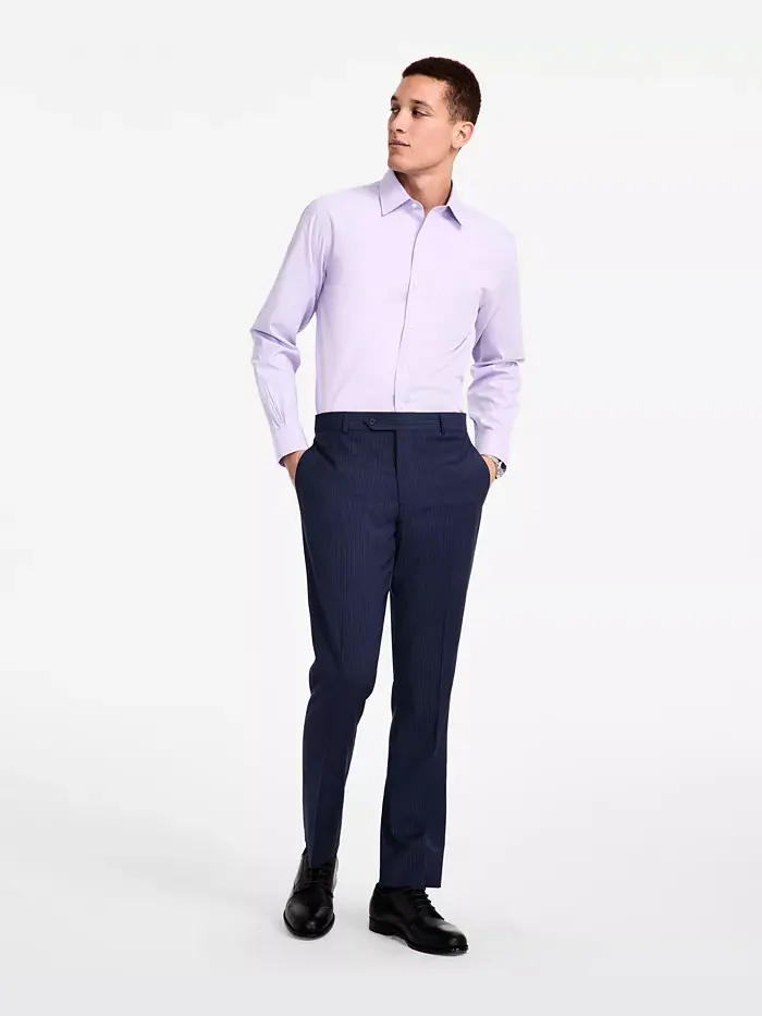 Мужская классическая рубашка с воротником-стойкой Non-Iron Spread, однотонная Brooks Brothers — изображение 2 из 4