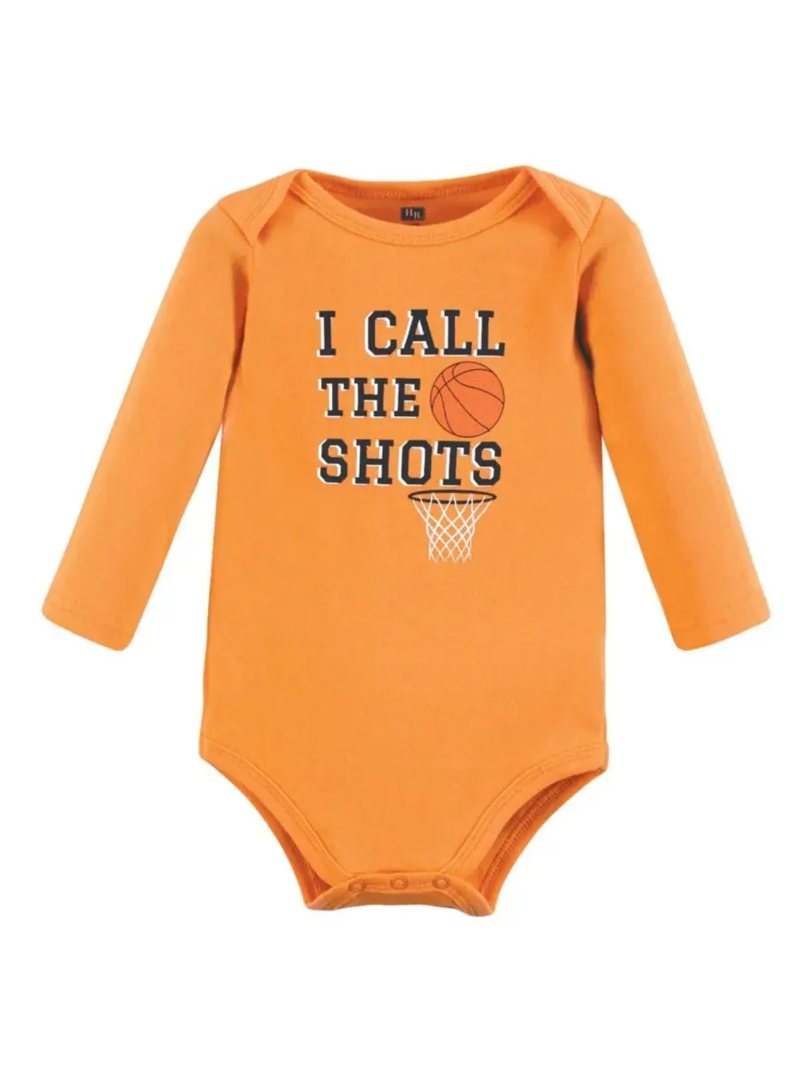 Набор из 7 хлопковых боди с длинными рукавами для младенцев Hudson Baby, Sports Stripes — изображение 3 из 9