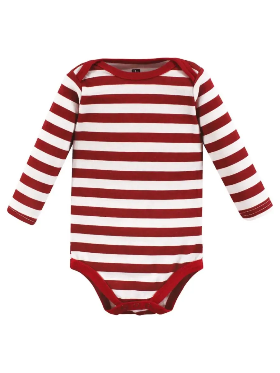 Набор из 7 хлопковых боди с длинными рукавами для младенцев Hudson Baby, Sports Stripes — изображение 4 из 9