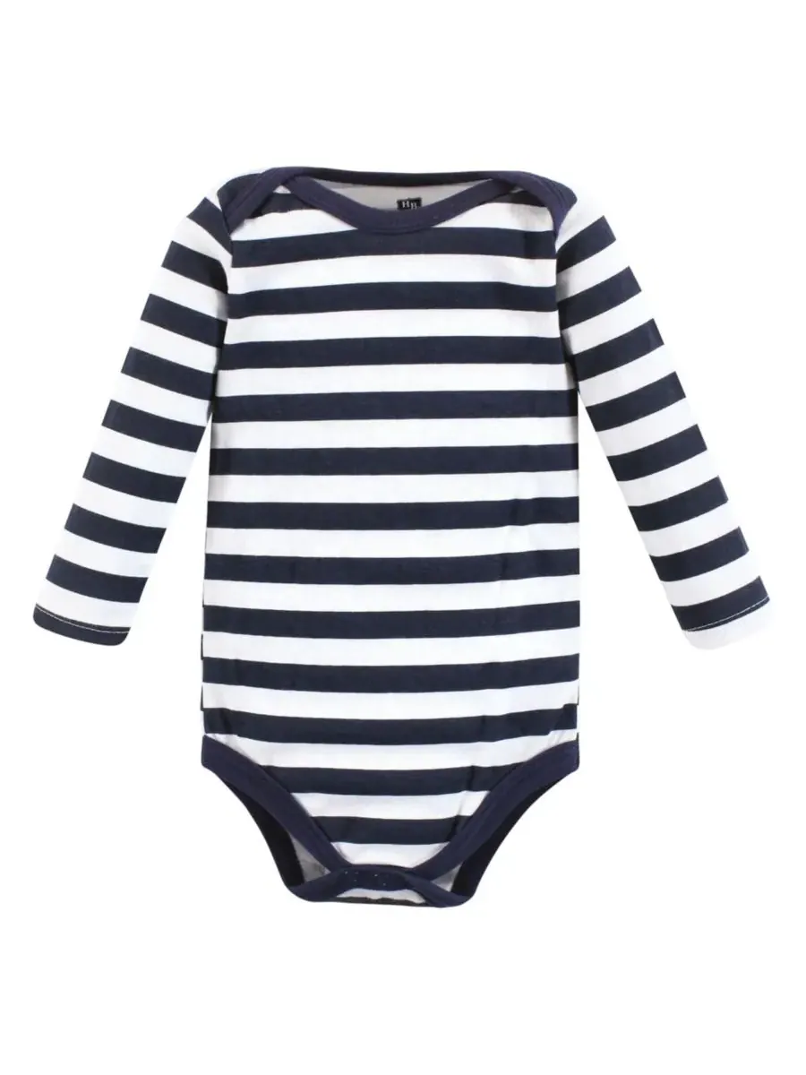 Набор из 7 хлопковых боди с длинными рукавами для младенцев Hudson Baby, Sports Stripes — изображение 5 из 9