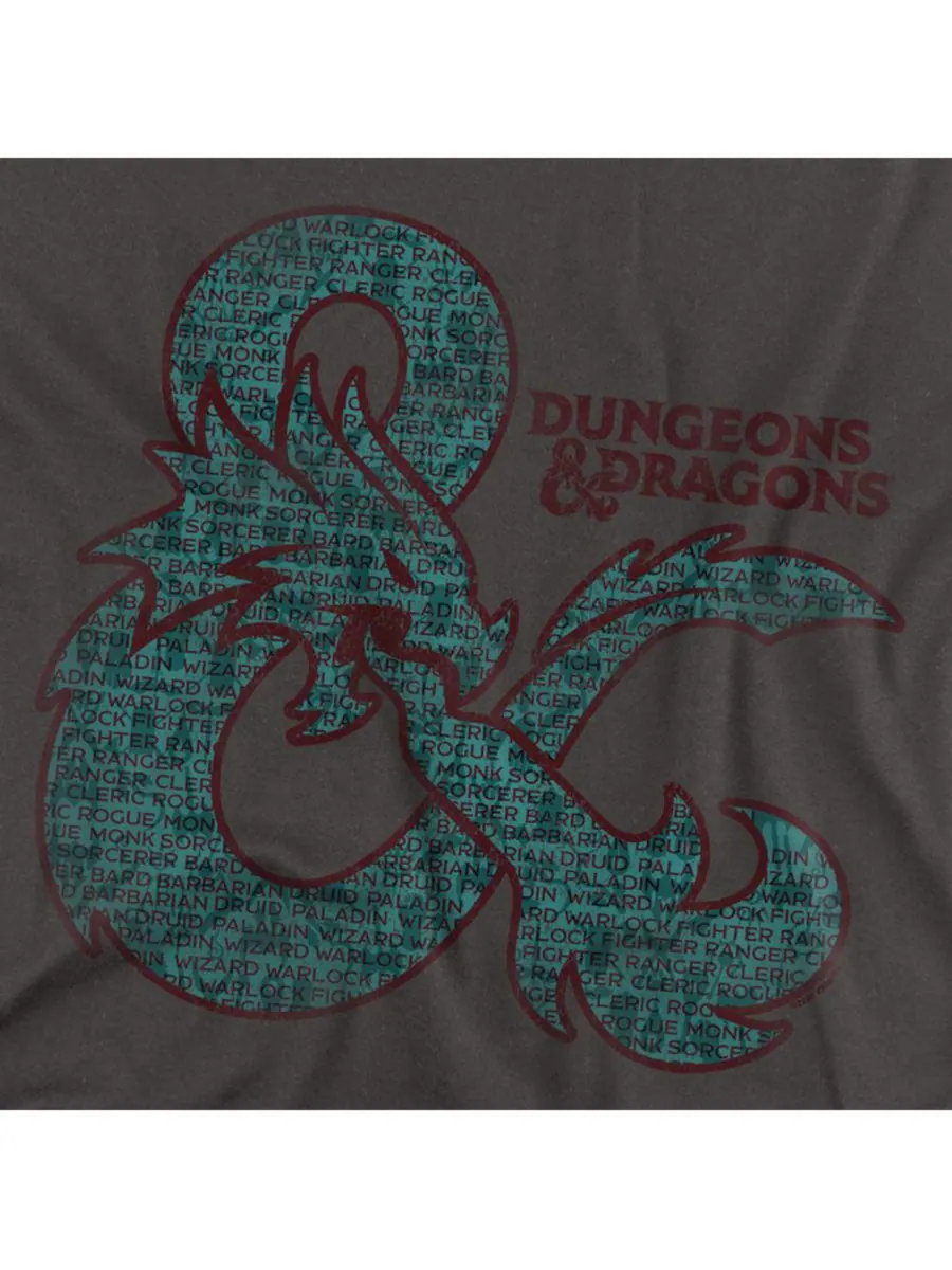 Мужская футболка с изображением амперсанда из игры Dungeons and Dragons D&D — изображение 3 из 3, темно-серый