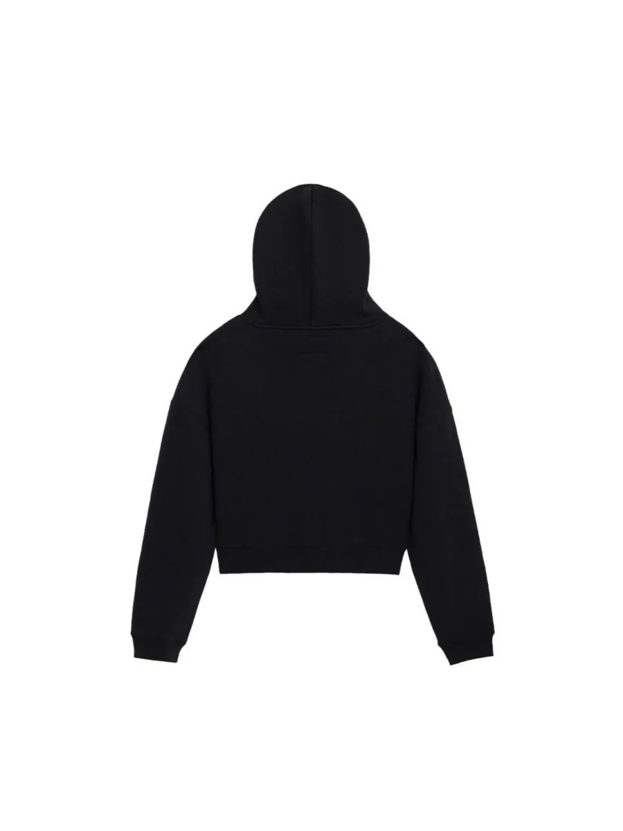 Женская укороченная толстовка Essential W Alpha Industries — изображение 3 из 3, черный