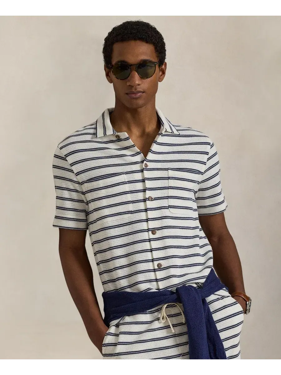 Мужская полосатая рубашка с отложным воротником Polo Ralph Lauren — изображение 1 из 6
