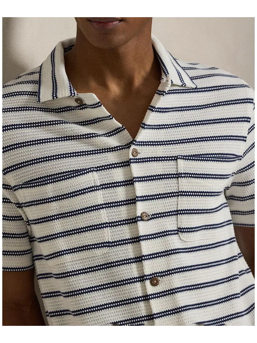 Мужская полосатая рубашка с отложным воротником Polo Ralph Lauren — изображение 3 из 6