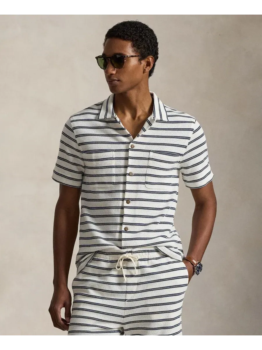 Мужская полосатая рубашка с отложным воротником Polo Ralph Lauren — изображение 4 из 6