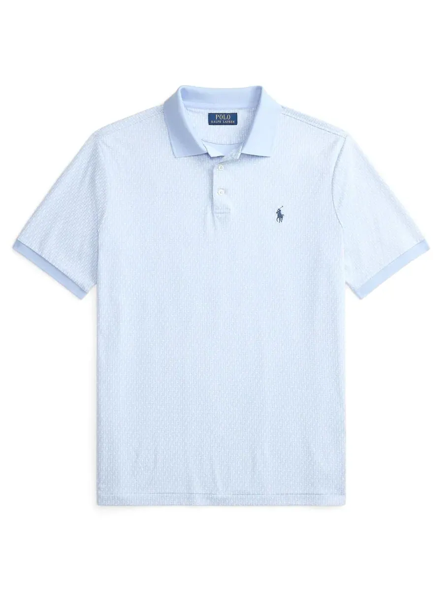 Мужская классическая рубашка-поло с коротким рукавом Polo Ralph Lauren — изображение 5 из 5, синий