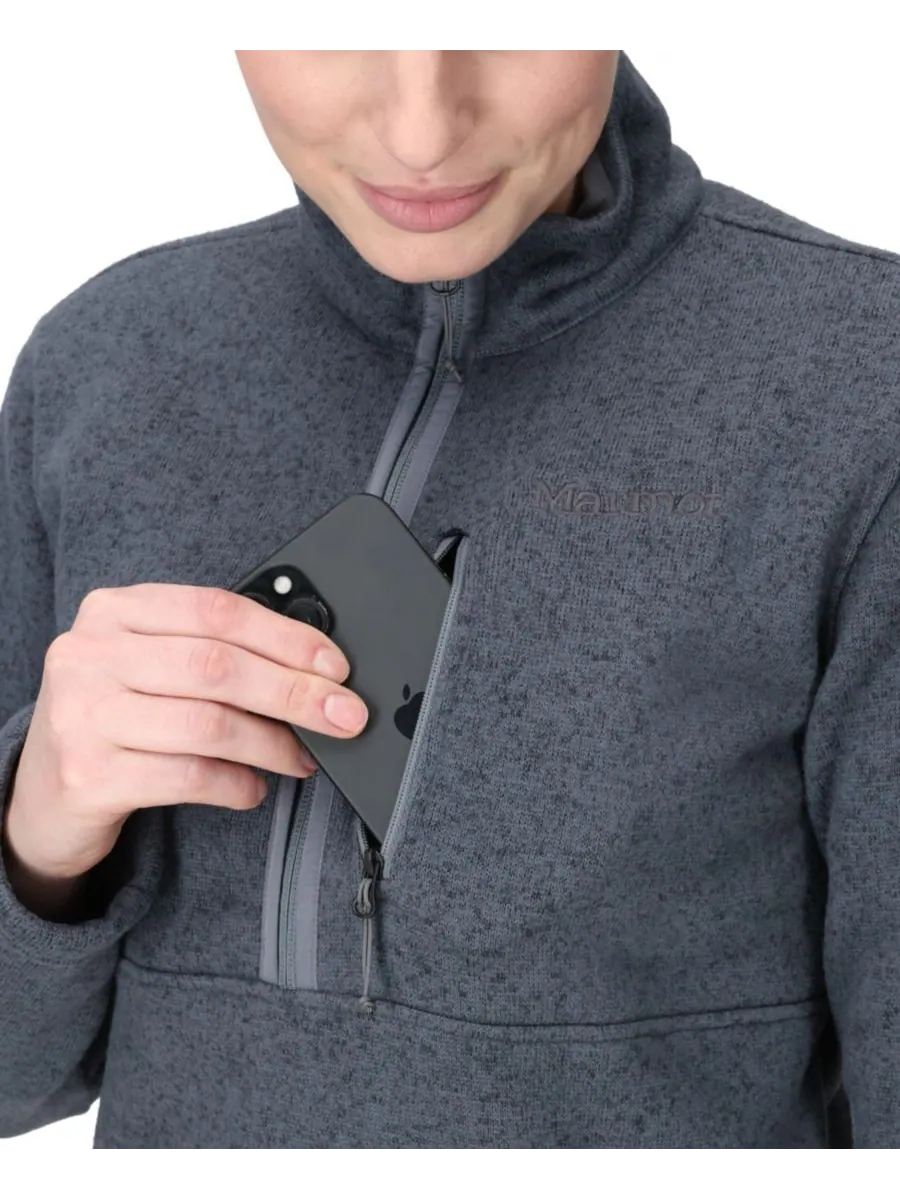 Женская футболка с откидной спинкой и половинной молнией Marmot, Steel Onyx Heather — изображение 6 из 6
