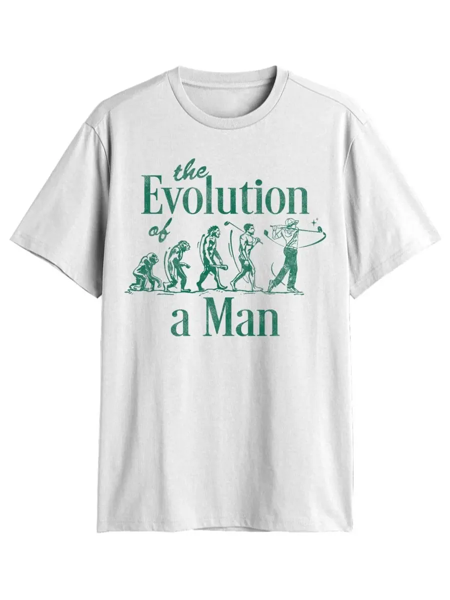 Футболка с принтом Evolution of a Man Fifth Sun — изображение 1 из 3, белый