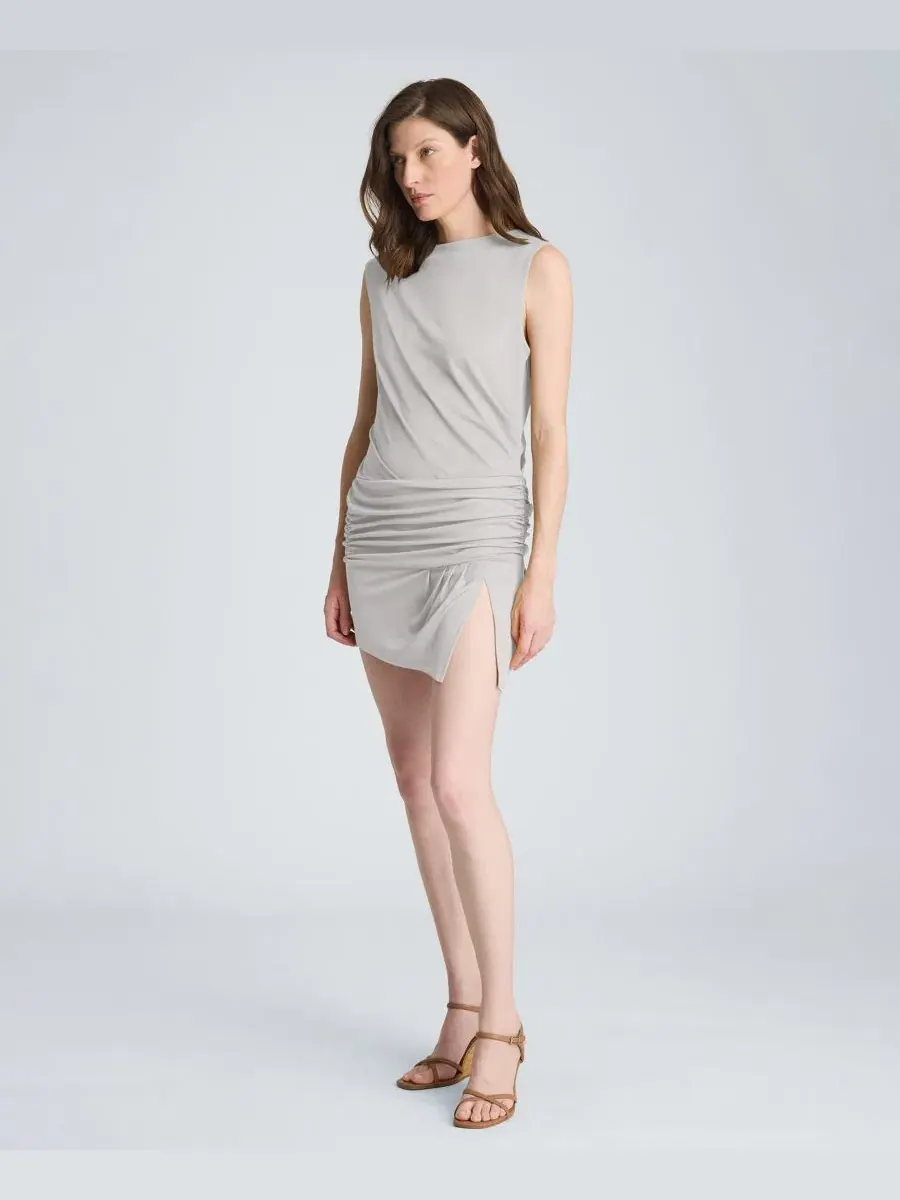 Платье мини без рукавов с драпировкой Kenneth Cole — изображение 3 из 5, устрица